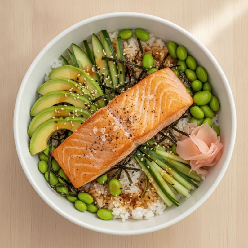 Salmon Sushi Rice Bowl