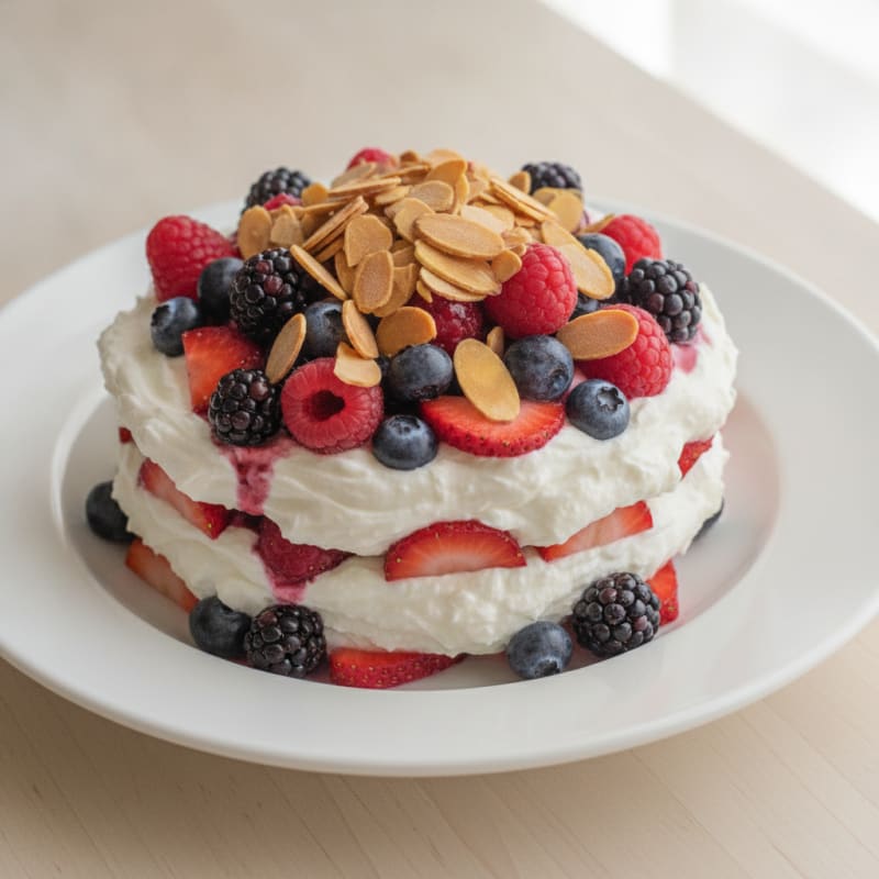 Greek Yogurt Protein Parfait with Mixed Berries