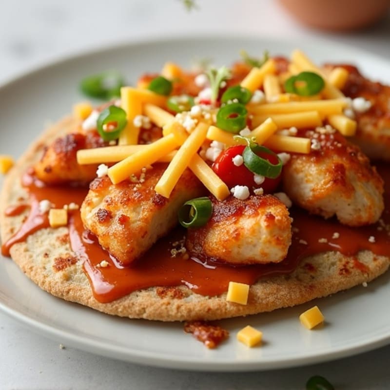 Crispy BBQ Ranch Chicken Flatbread