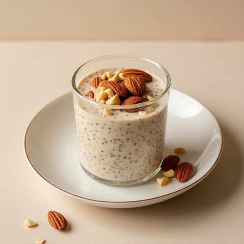 Silky Vanilla Protein Chia Pudding with Almonds