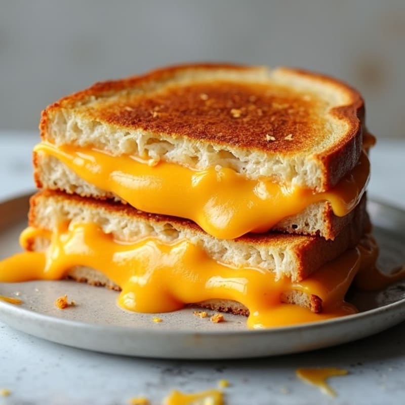 Crispy Three-Cheese Sourdough Melt