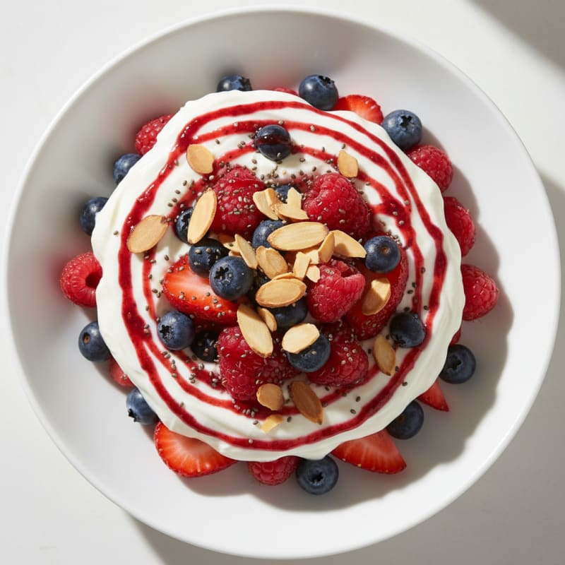 Creamy Greek Yogurt Protein Parfait with Mixed Berries
