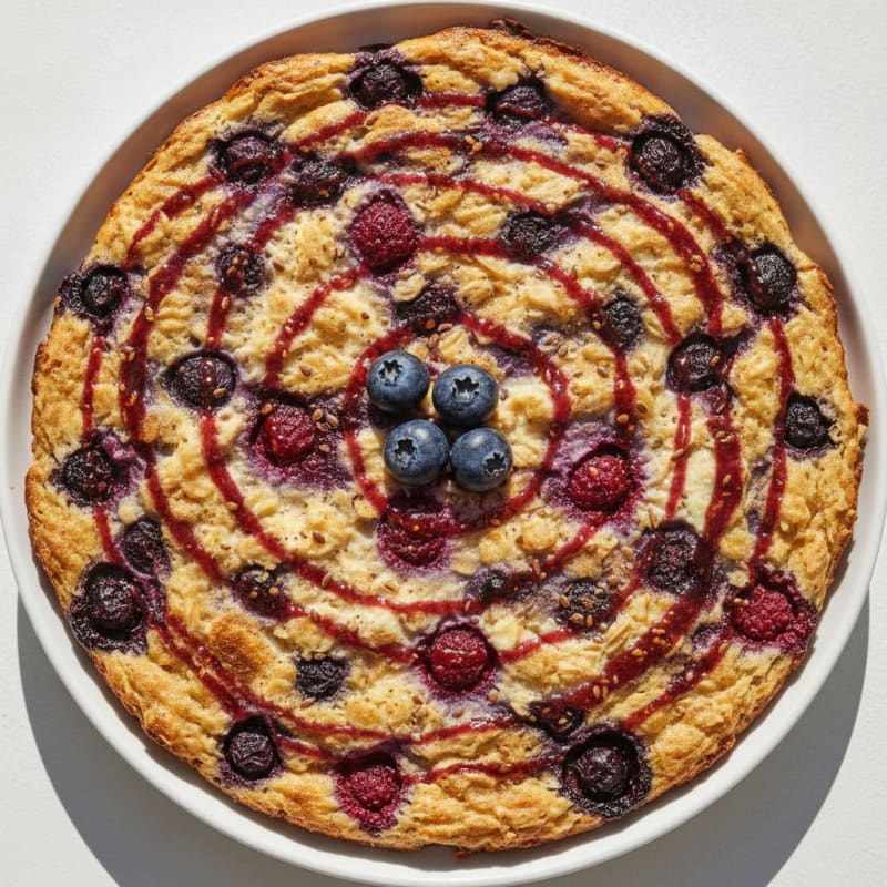 Baked Berry Oatmeal with Silken Tofu
