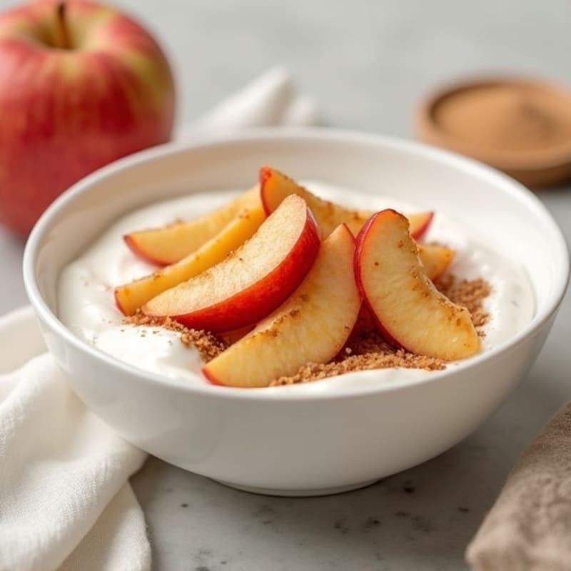 Silky Protein Yogurt Bowl with Baked Cinnamon Apples