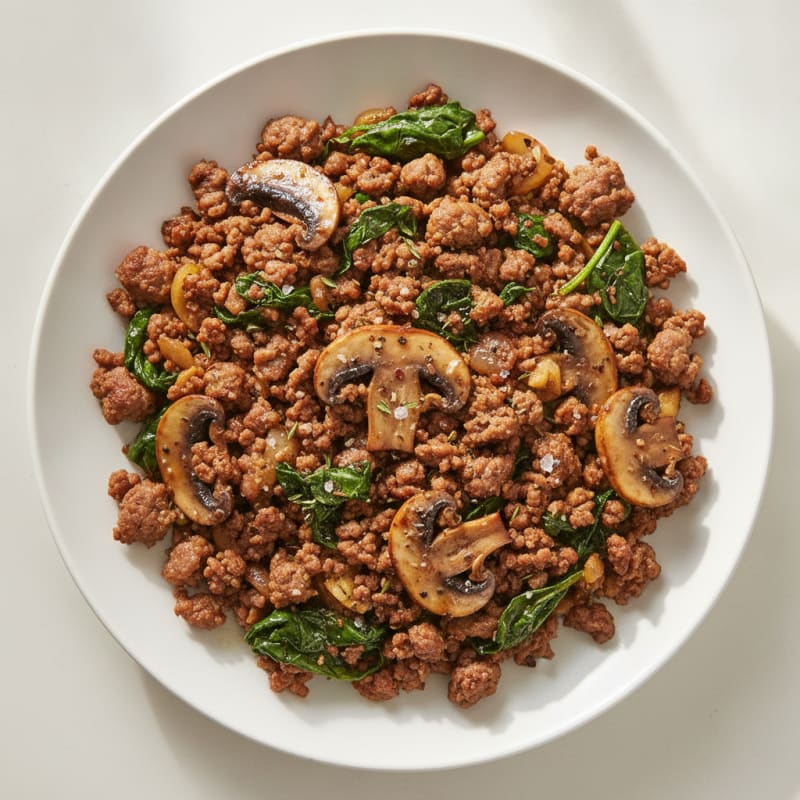 Savory Ground Beef and Mushroom Skillet