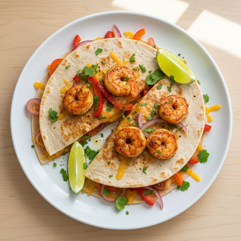 Zesty Cajun Shrimp Quesadillas