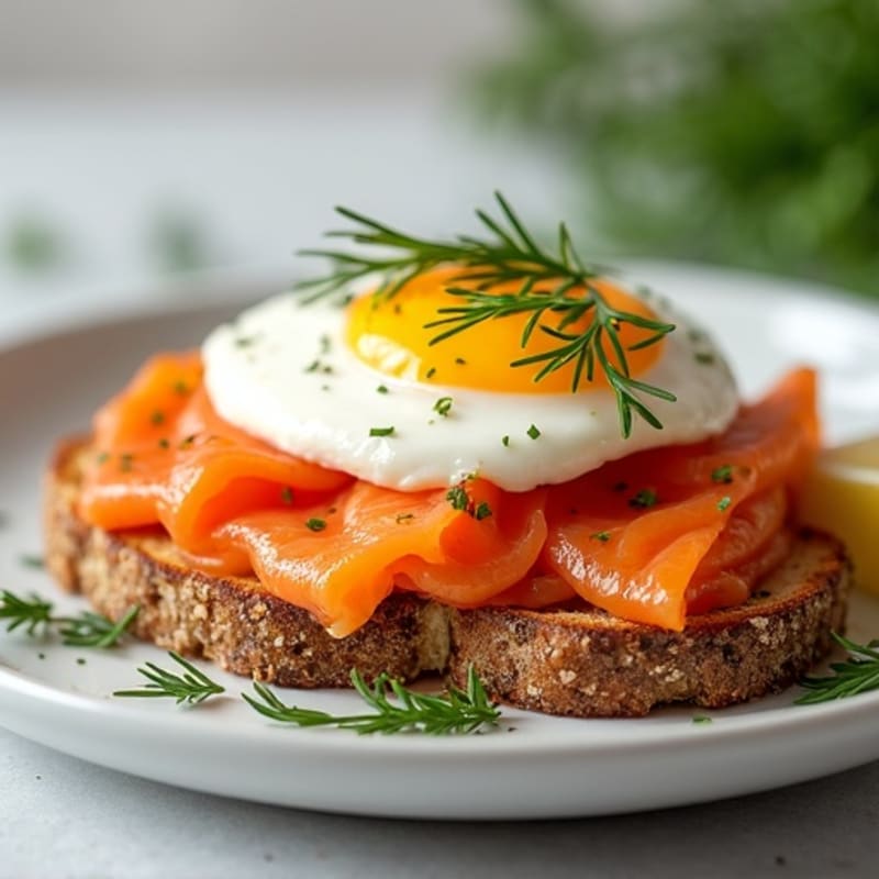 Open-Face Herb-Crusted Smoked Salmon Toast