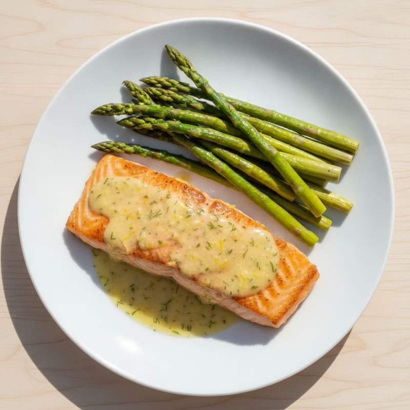 Pan-Seared Salmon with Lemon-Dill Sauce