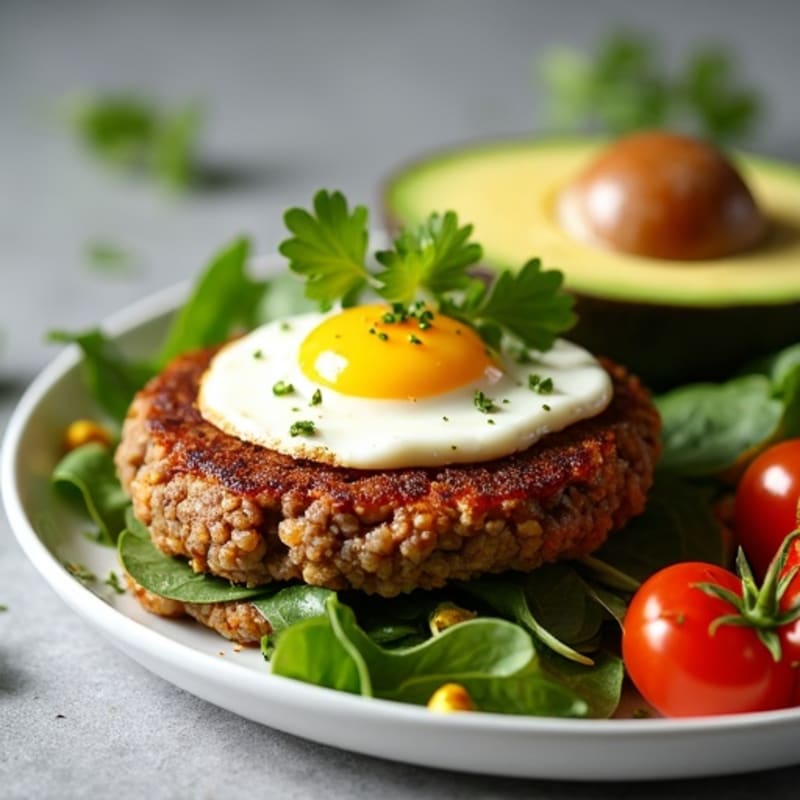 Crispy Black Bean Burgers with Fresh Avocado Salad