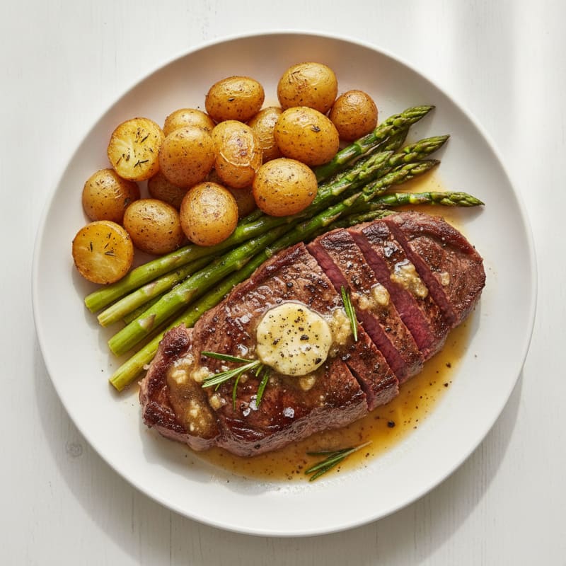Pan-Seared Steak with Garlic Butter