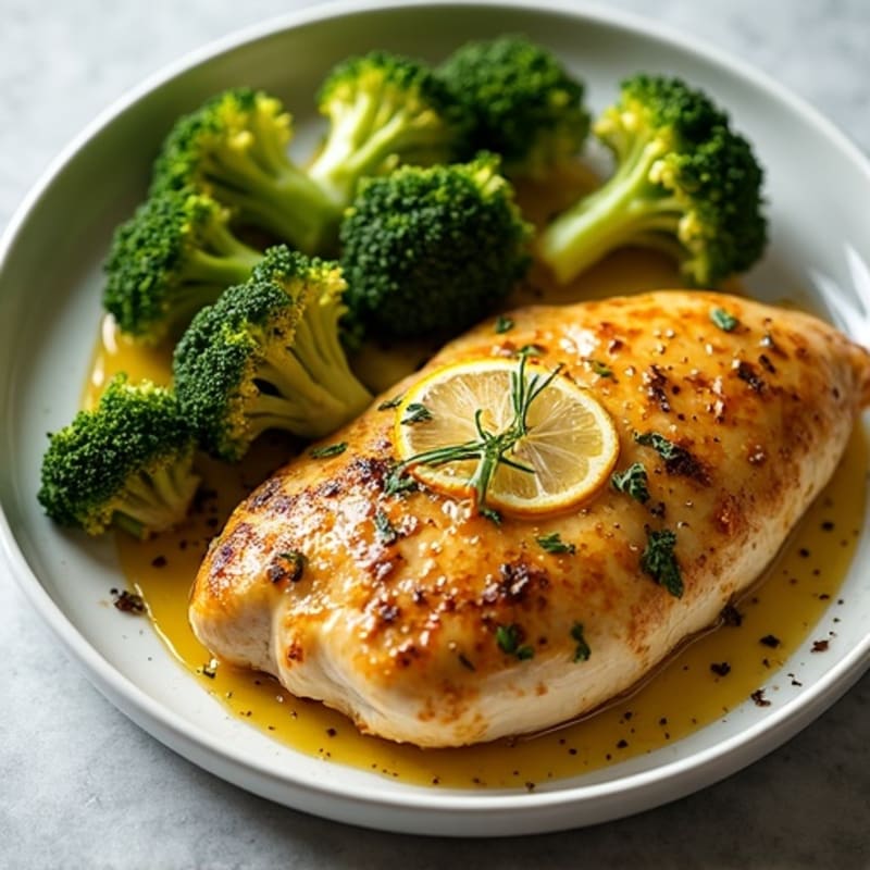 Sheet Pan Lemon-Herb Roasted Chicken with Crispy Broccoli