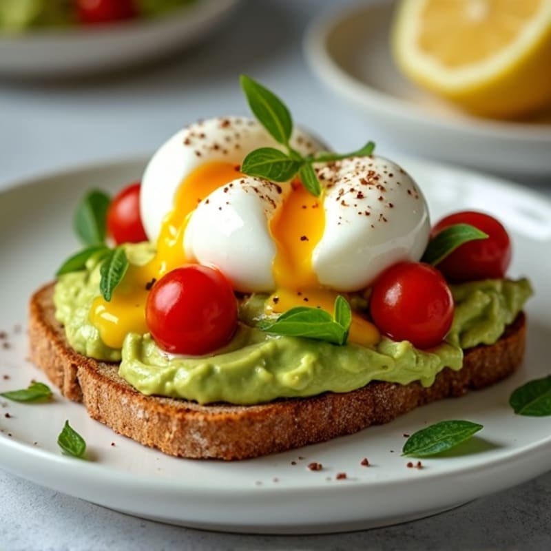 Creamy Avocado Toast with Poached Egg