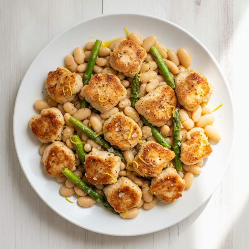 Lemon-Herb Pan-Seared Chicken Bites