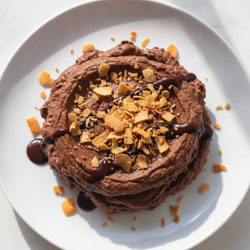 Silky Chocolate Protein Pudding with Toasted Coconut