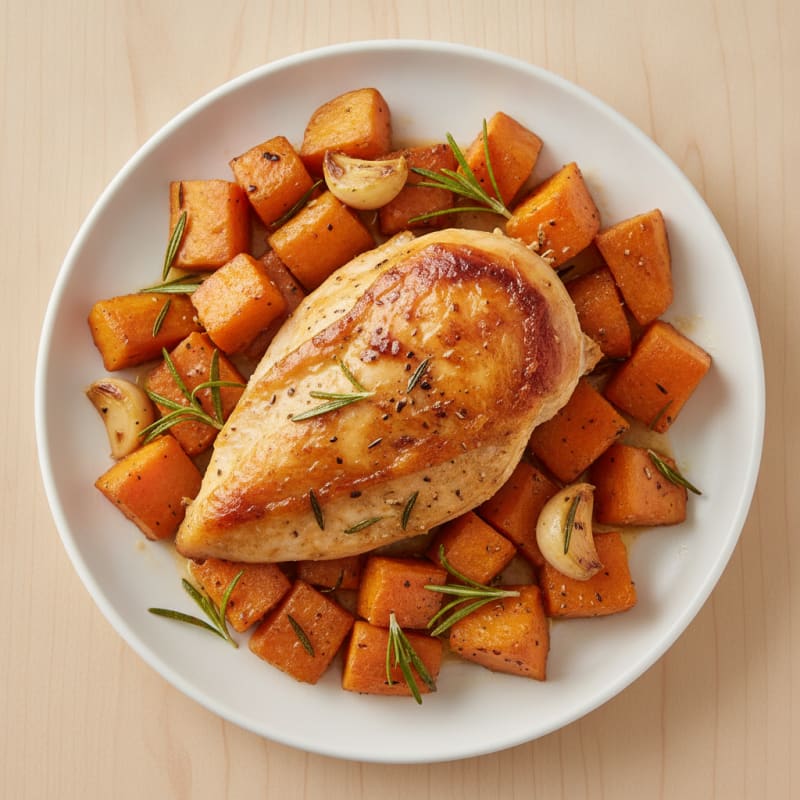Garlic Herb Roasted Chicken with Root Vegetables