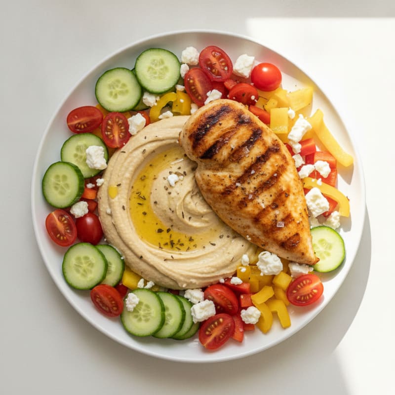 Mediterranean Hummus Vegetable Platter