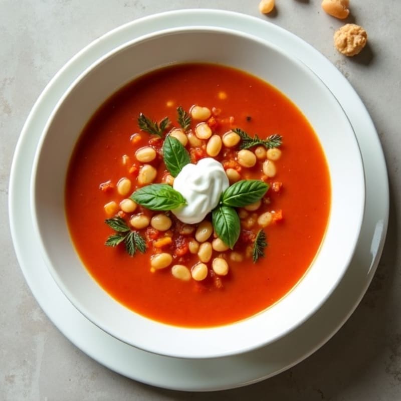 Hearty Roasted Tomato Basil Soup