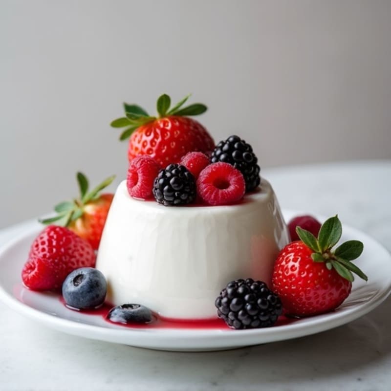 Silky Greek Yogurt Protein Mousse with Berries