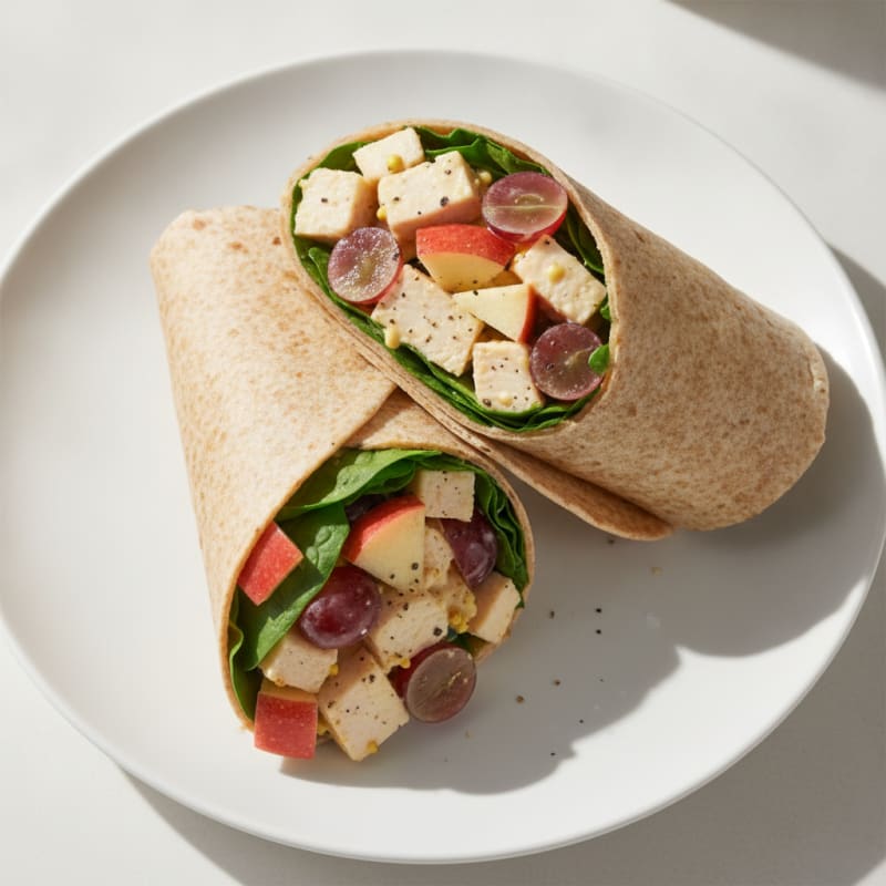 Chicken Salad with Apples and Grapes Wrap
