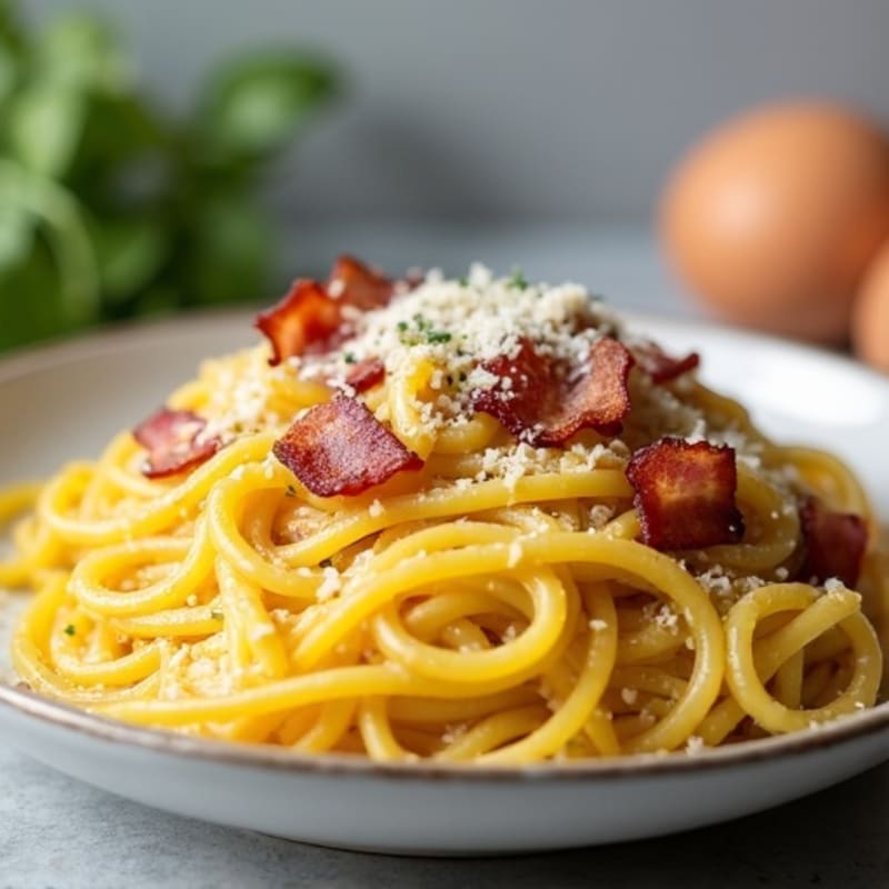 Creamy Turkey Bacon Spaghetti Squash Carbonara