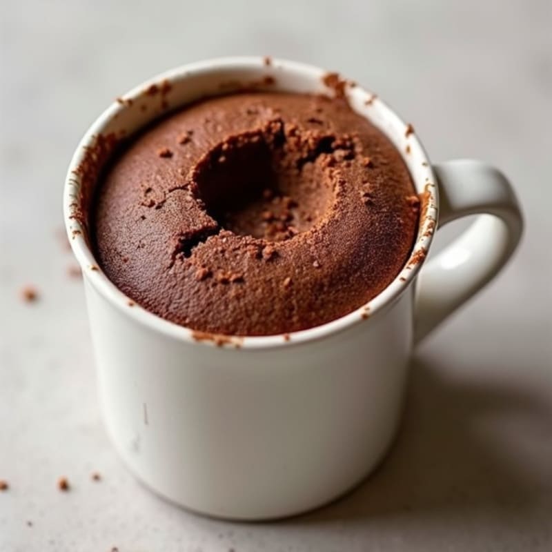 Healthy Warm Chocolate Protein Mug Cake