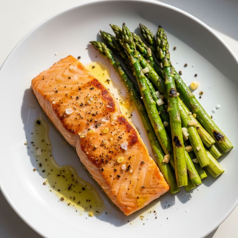 Lemon Herb Grilled Salmon with Asparagus