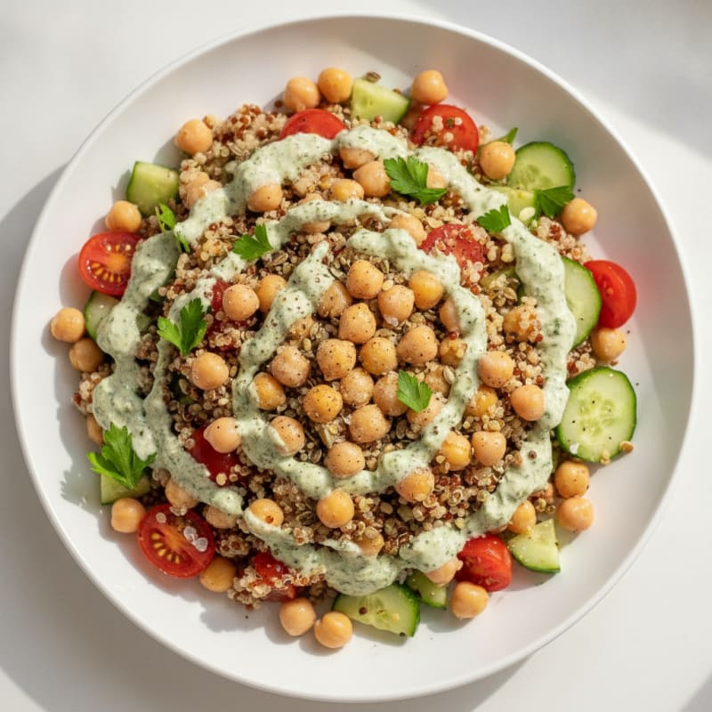 Mediterranean Chickpea and Quinoa Salad