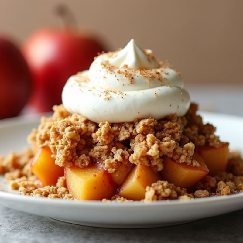 Warm Spiced Apple Crumble with Crunchy Oat Topping