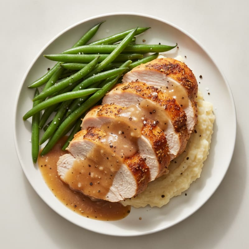 Herb-Roasted Turkey Breast with Pan Gravy