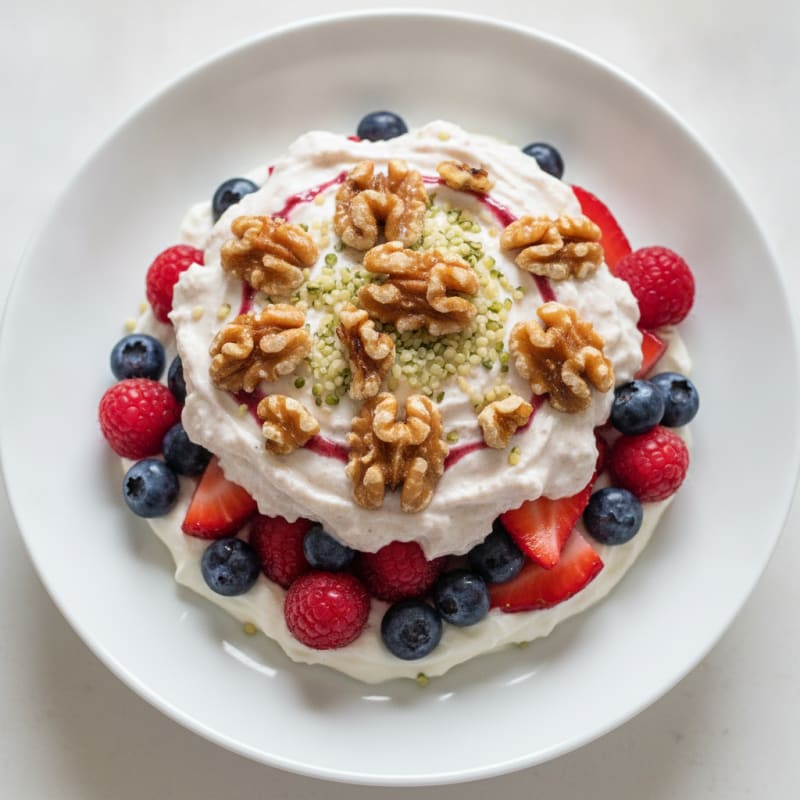 Greek Yogurt Protein Parfait with Mixed Berries