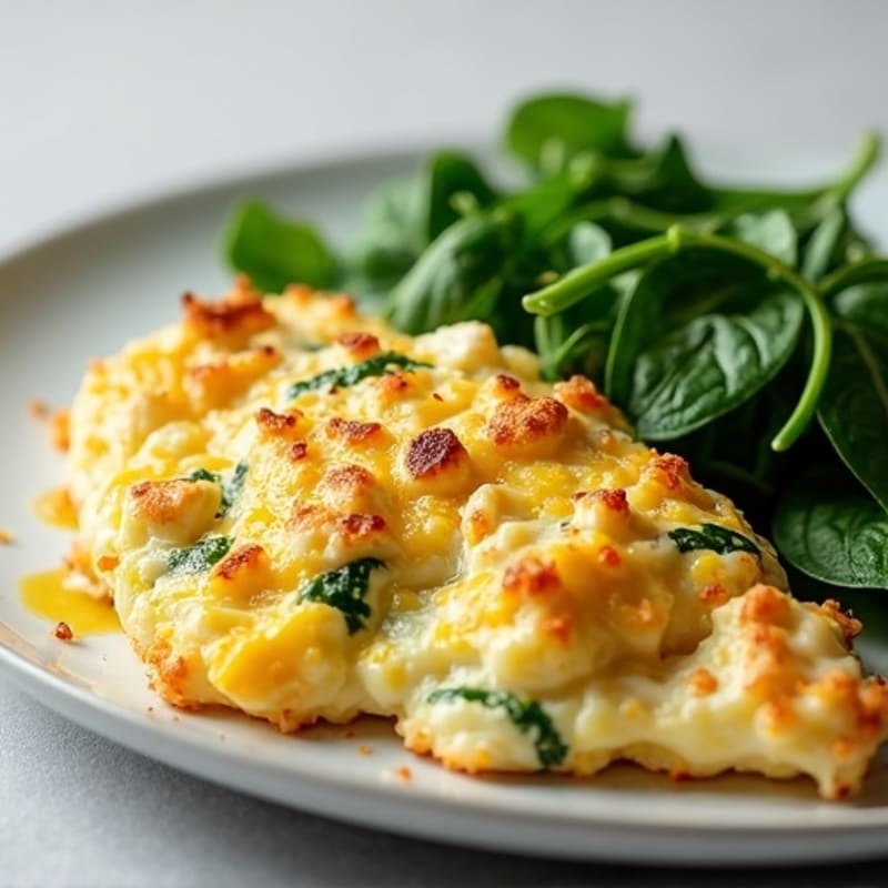 Egg White and Chicken Breast Scramble with Spinach