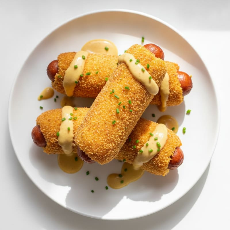 Classic Corn Dogs with Honey Mustard