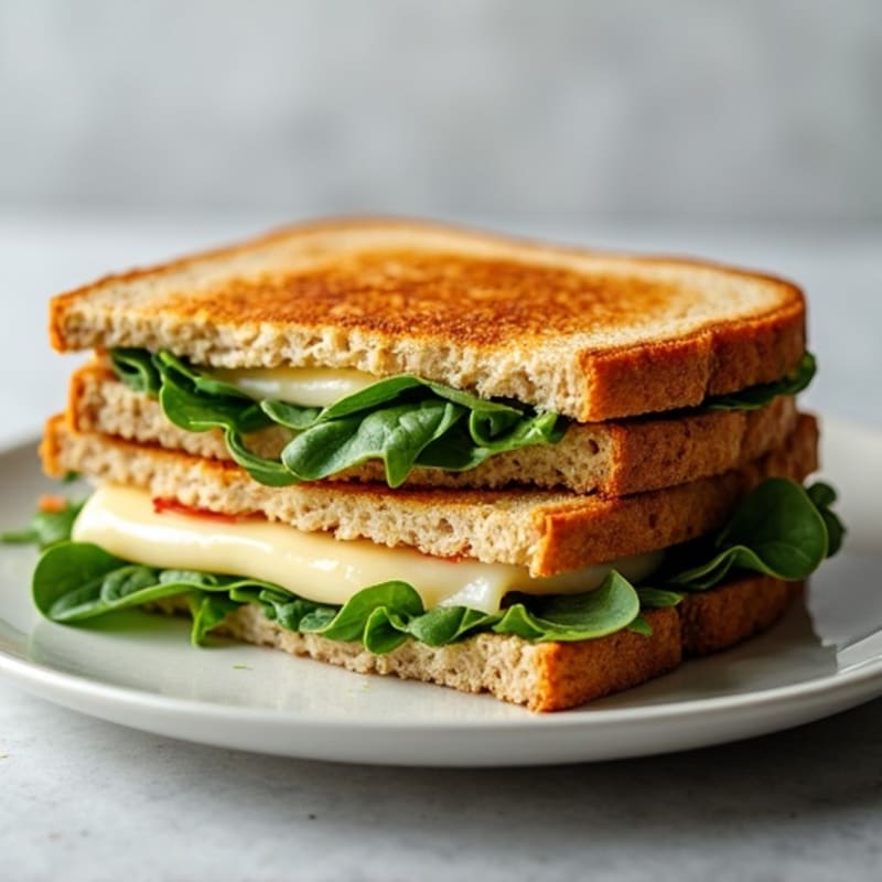 Turkey and Spinach Crispy Whole Wheat Grilled Cheese