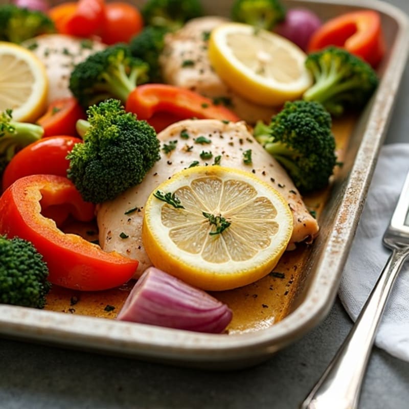 Sheet Pan Lemon Herb Chicken with Roasted Vegetables