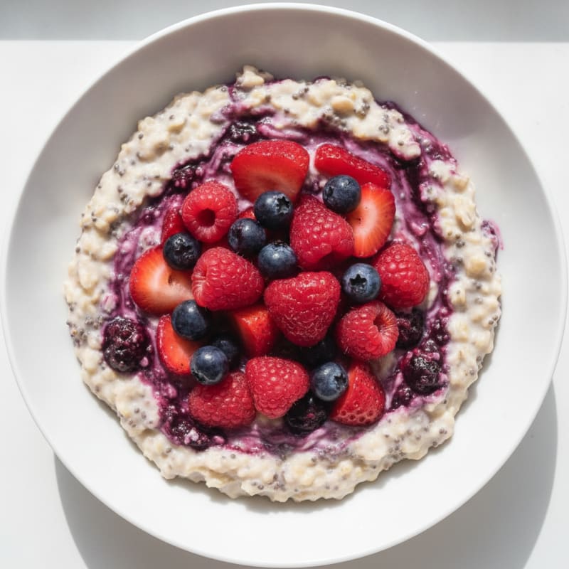 Chia Seed Berry Overnight Oats