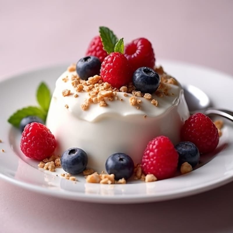 Silky Greek Yogurt Protein Mousse with Fresh Berries