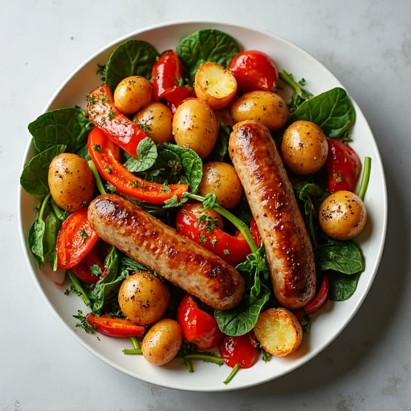 Sheet Pan Italian Sausage and Roasted Potato Bake