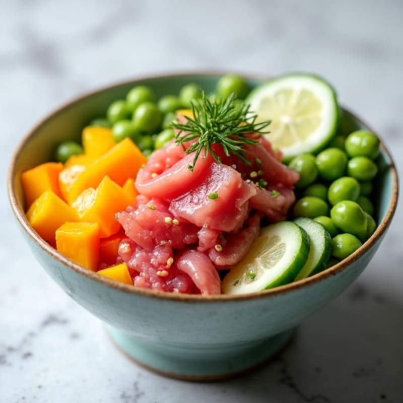 Fresh Ahi Tuna Poke Bowl with Mango
