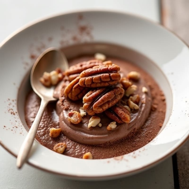 Silky Chocolate Protein Pudding with Toasted Pecans