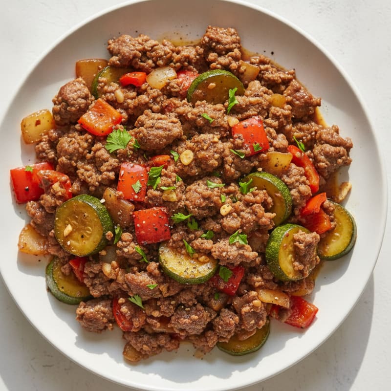 Savory Ground Beef Skillet with Vegetables