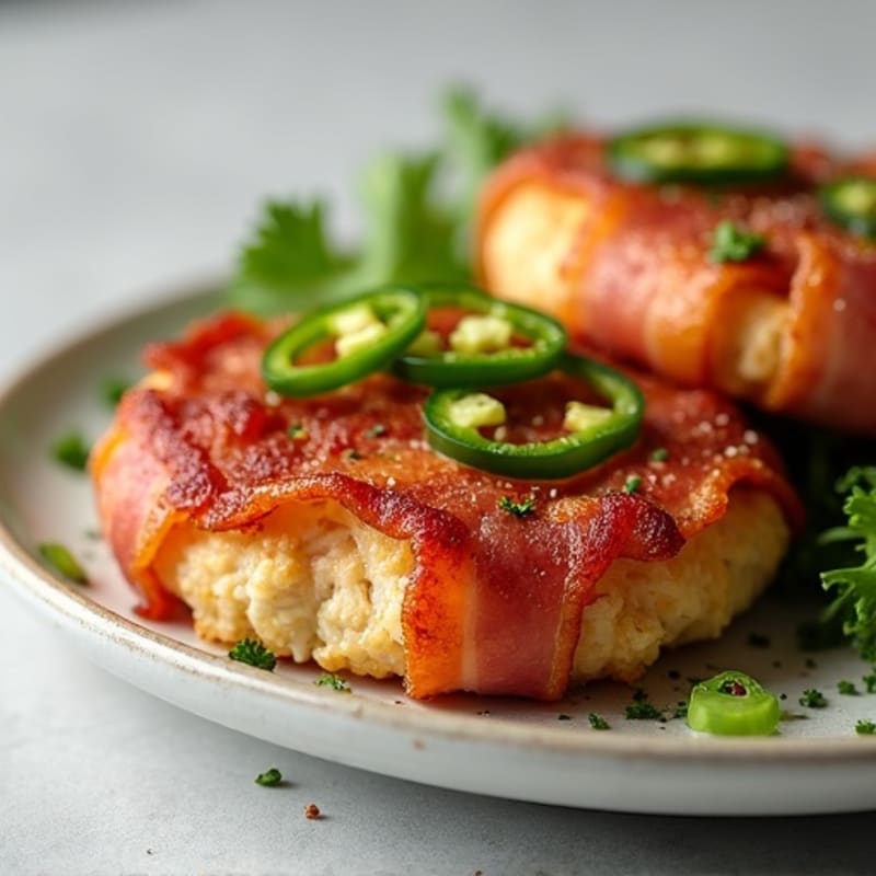 Crispy Bacon-Wrapped Jalapeño Chicken Patties