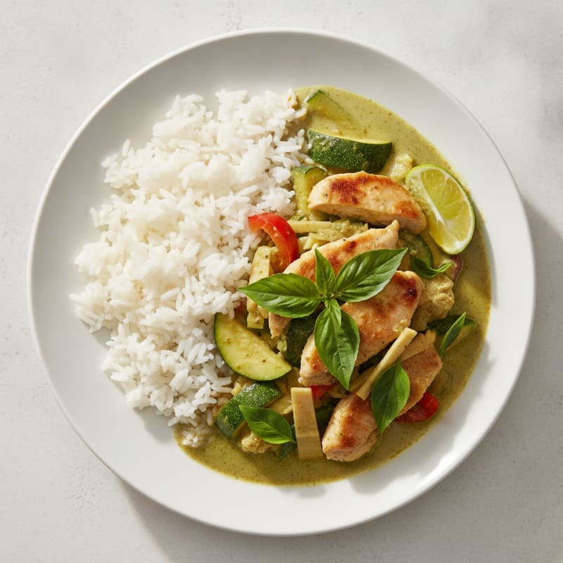 Thai Green Curry Chicken with Jasmine Rice