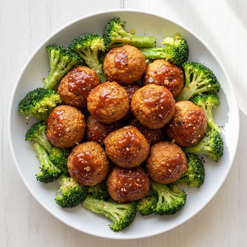BBQ Tofu Meatball Power Bowl