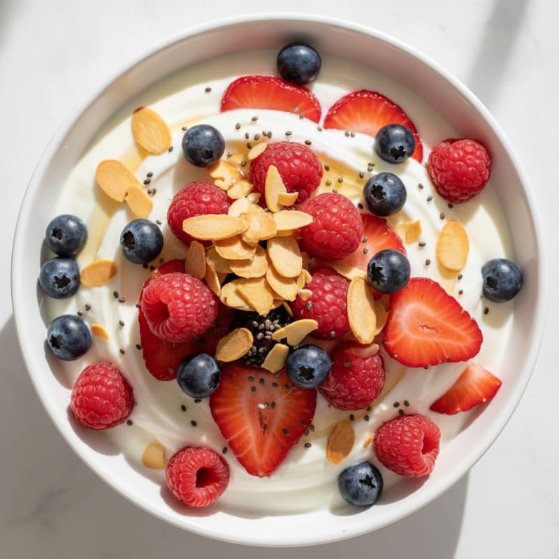 Creamy Greek Yogurt Protein Parfait with Mixed Berries