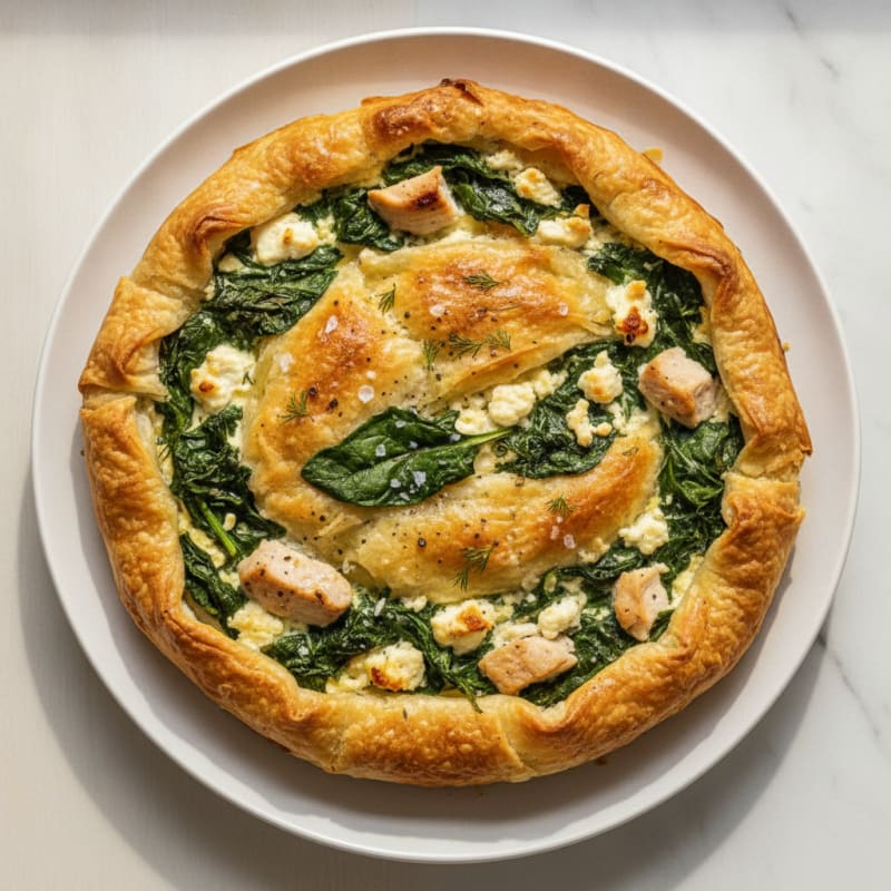 High-Protein Spinach and Feta Phyllo Pie