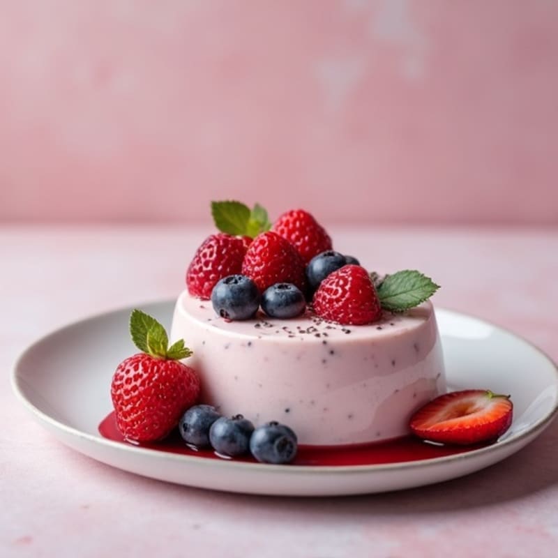 Greek Yogurt Protein Mousse with Berries