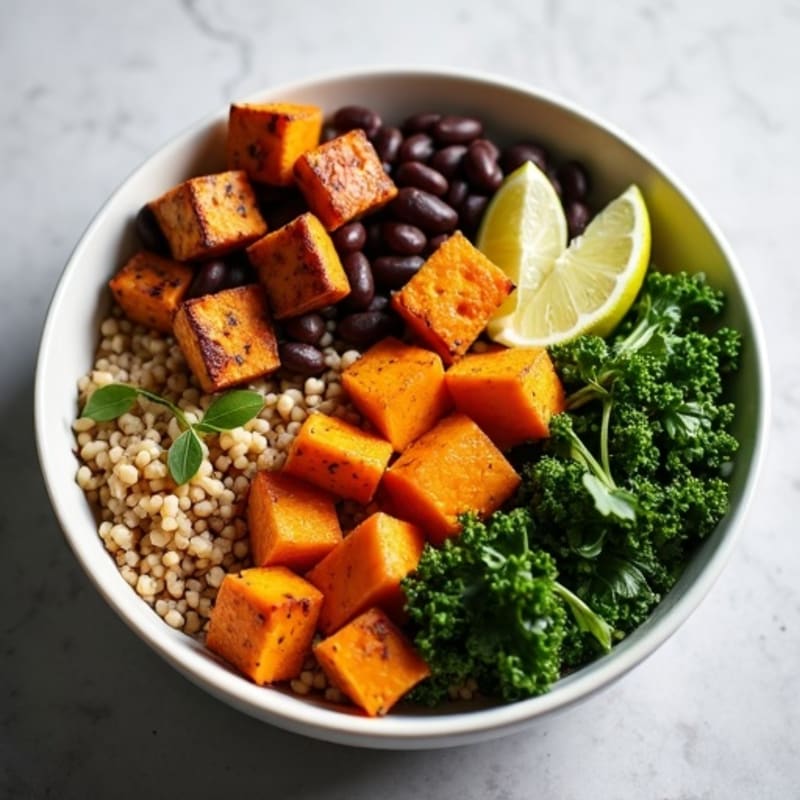 Roasted Sweet Potato and Quinoa Power Bowl