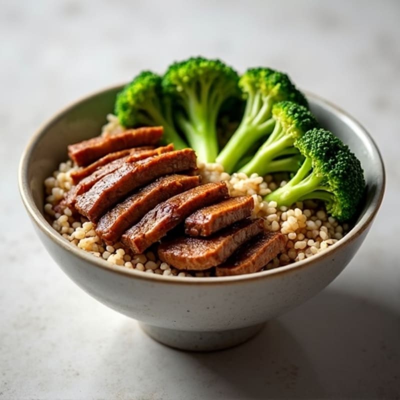 Ginger-Garlic Beef and Broccoli Rice Bowl