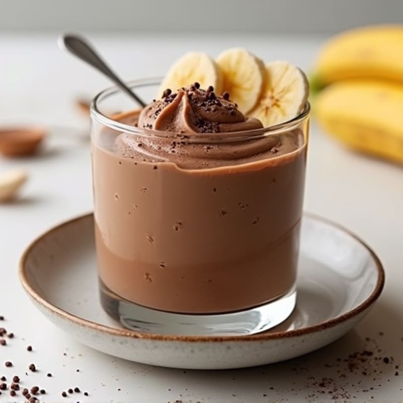 Silky Chocolate Protein Pudding with Almond Butter