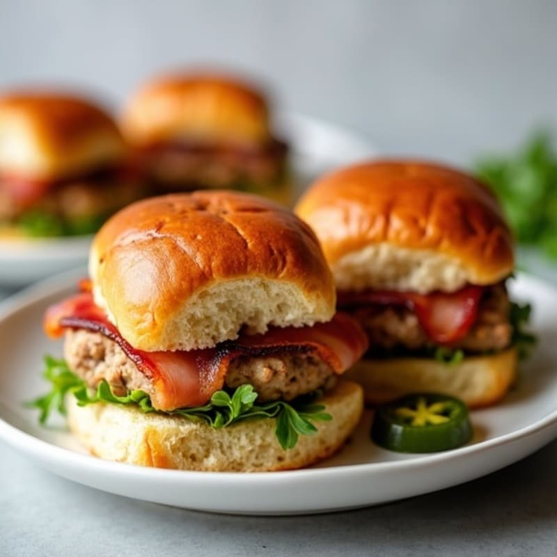 Crispy Bacon-Wrapped Jalapeño Turkey Sliders